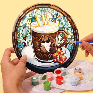 Set di 6 Tovagliette da Dipingere con i numeri (20cm diametro) - Natalizie