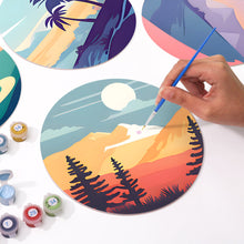 Carica l&#39;immagine nel visualizzatore di Gallery, Set di 6 Tovagliette da Dipingere con i numeri (20cm diametro) - Vista sulla Natura