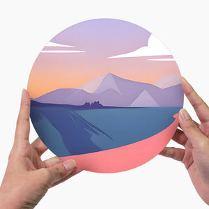 Set di 6 Tovagliette da Dipingere con i numeri (20cm diametro) - Vista sulla Natura