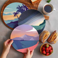 Carica l&#39;immagine nel visualizzatore di Gallery, Set di 6 Tovagliette da Dipingere con i numeri (20cm diametro) - Vista sulla Natura