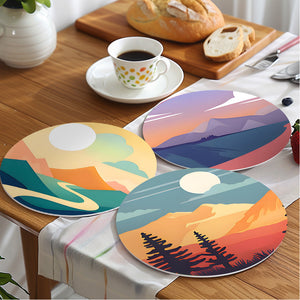 Set di 6 Tovagliette da Dipingere con i numeri (20cm diametro) - Vista sulla Natura