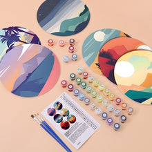 Carica l&#39;immagine nel visualizzatore di Gallery, Set di 6 Tovagliette da Dipingere con i numeri (20cm diametro) - Vista sulla Natura