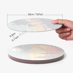 Set di 6 Tovagliette da Dipingere con i numeri (20cm diametro) - Vista sulla Natura