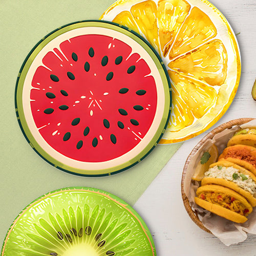 Dipingere con i numeri Set di Tovagliette 20 cm (6 pezzi) - Fette di Frutta Tropicale