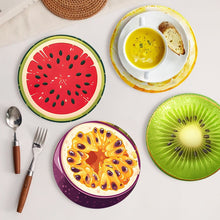 Carica l'immagine nel visualizzatore di Gallery, Set di 6 Tovagliette da Dipingere con i numeri (20cm diametro) - Fette di Frutta Tropicale