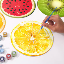 Carica l&#39;immagine nel visualizzatore di Gallery, Set di 6 Tovagliette da Dipingere con i numeri (20cm diametro) - Fette di Frutta Tropicale