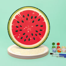 Carica l'immagine nel visualizzatore di Gallery, Set di 6 Tovagliette da Dipingere con i numeri (20cm diametro) - Fette di Frutta Tropicale