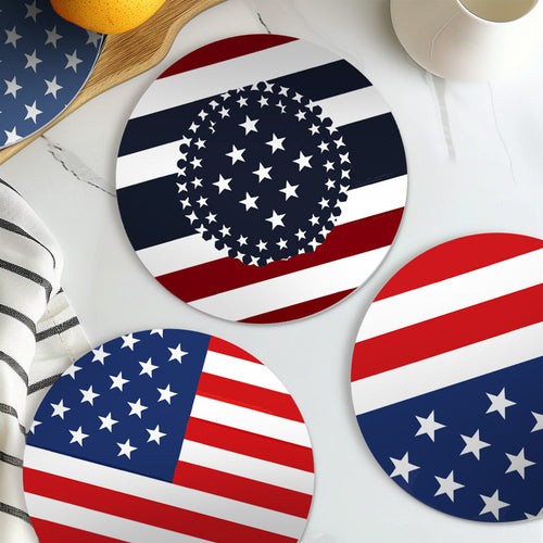 Dipingere con i numeri Set da Tavola 20 cm (6 pezzi) - Bandiera Americana