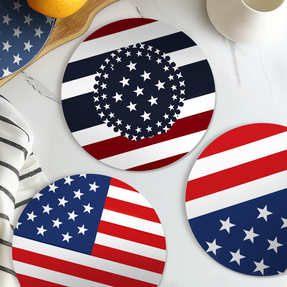 Dipingere con i numeri Set da Tavola 20 cm (6 pezzi) - Bandiera Americana
