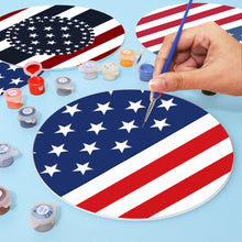 Carica l&#39;immagine nel visualizzatore di Gallery, Set di 6 Tovagliette da Dipingere con i numeri (20cm diametro) - Bandiera Americana