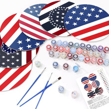 Carica l'immagine nel visualizzatore di Gallery, Set di 6 Tovagliette da Dipingere con i numeri (20cm diametro) - Bandiera Americana