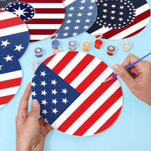 Carica l'immagine nel visualizzatore di Gallery, Set di 6 Tovagliette da Dipingere con i numeri (20cm diametro) - Bandiera Americana