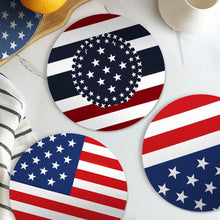 Carica l'immagine nel visualizzatore di Gallery, Set di 6 Tovagliette da Dipingere con i numeri (20cm diametro) - Bandiera Americana