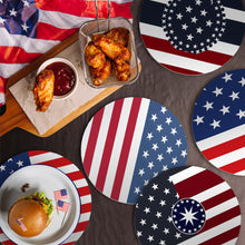 Carica l&#39;immagine nel visualizzatore di Gallery, Set di 6 Tovagliette da Dipingere con i numeri (20cm diametro) - Bandiera Americana