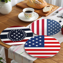 Carica l'immagine nel visualizzatore di Gallery, Set di 6 Tovagliette da Dipingere con i numeri (20cm diametro) - Bandiera Americana
