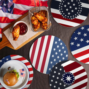 Set di 6 Tovagliette da Dipingere con i numeri (20cm diametro) - Bandiera Americana