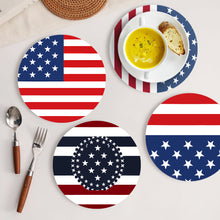 Carica l&#39;immagine nel visualizzatore di Gallery, Set di 6 Tovagliette da Dipingere con i numeri (20cm diametro) - Bandiera Americana
