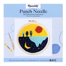 Carica l'immagine nel visualizzatore di Gallery, Punch Needle Kit Sole e Luna