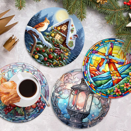 Dipingere con i numeri Set da Tavola 20 cm (4 pezzi) - Vacanze e Natura