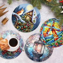 Carica l&#39;immagine nel visualizzatore di Gallery, Set di 4 Tovagliette da Dipingere con i numeri (20cm diametro) - Vacanze e Natura