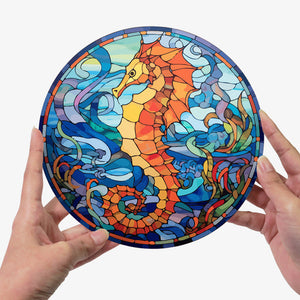 Set di 4 Tovagliette da Dipingere con i numeri (20cm diametro) - Creature dell'Oceano