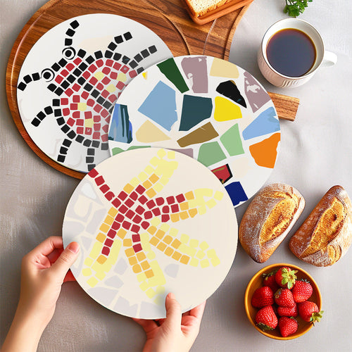 Dipingere con i numeri Set da Tavola 20 cm (6 pezzi) - Motivo Geometrico Decorativo