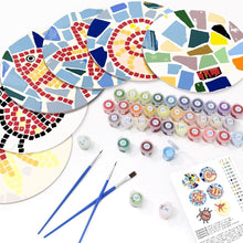 Carica l'immagine nel visualizzatore di Gallery, Set di 6 Tovagliette da Dipingere con i numeri (20cm diametro) - Motivo Geometrico Decorativo
