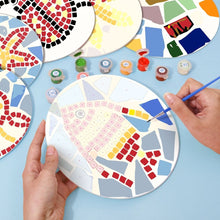 Carica l'immagine nel visualizzatore di Gallery, Set di 6 Tovagliette da Dipingere con i numeri (20cm diametro) - Motivo Geometrico Decorativo