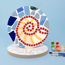 Carica l'immagine nel visualizzatore di Gallery, Set di 6 Tovagliette da Dipingere con i numeri (20cm diametro) - Motivo Geometrico Decorativo