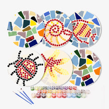 Carica l&#39;immagine nel visualizzatore di Gallery, Set di 6 Tovagliette da Dipingere con i numeri (20cm diametro) - Motivo Geometrico Decorativo