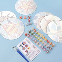 Carica l'immagine nel visualizzatore di Gallery, Set di 6 Tovagliette da Dipingere con i numeri (20cm diametro) - Motivo Geometrico Decorativo