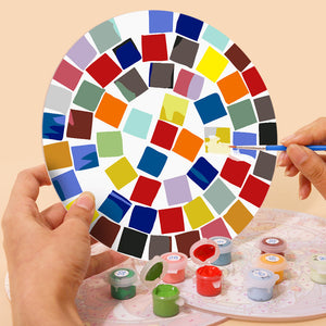 Set di 6 Tovagliette da Dipingere con i numeri (20cm diametro) - Geometrico Moderno