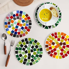 Carica l'immagine nel visualizzatore di Gallery, Set di 6 Tovagliette da Dipingere con i numeri (20cm diametro) - Geometrico Moderno
