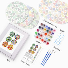 Carica l&#39;immagine nel visualizzatore di Gallery, Set di 6 Tovagliette da Dipingere con i numeri (20cm diametro) - Geometrico Moderno