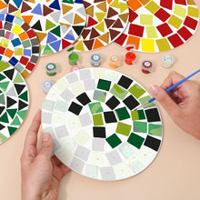 Carica l'immagine nel visualizzatore di Gallery, Set di 6 Tovagliette da Dipingere con i numeri (20cm diametro) - Geometrico Moderno