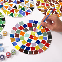 Carica l&#39;immagine nel visualizzatore di Gallery, Set di 6 Tovagliette da Dipingere con i numeri (20cm diametro) - Geometrico Moderno