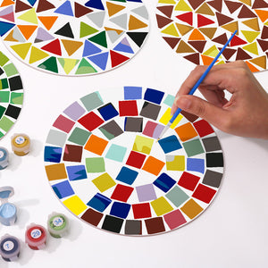 Set di 6 Tovagliette da Dipingere con i numeri (20cm diametro) - Geometrico Moderno