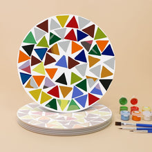 Carica l'immagine nel visualizzatore di Gallery, Set di 6 Tovagliette da Dipingere con i numeri (20cm diametro) - Geometrico Moderno