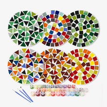 Carica l&#39;immagine nel visualizzatore di Gallery, Set di 6 Tovagliette da Dipingere con i numeri (20cm diametro) - Geometrico Moderno