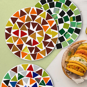 Set di 6 Tovagliette da Dipingere con i numeri (20cm diametro) - Geometrico Moderno