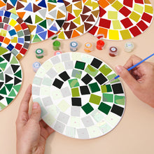 Carica l&#39;immagine nel visualizzatore di Gallery, Set di 6 Tovagliette da Dipingere con i numeri (20cm diametro) - Geometrico Moderno