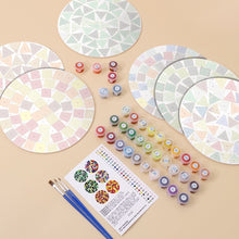 Carica l'immagine nel visualizzatore di Gallery, Set di 6 Tovagliette da Dipingere con i numeri (20cm diametro) - Geometrico Moderno