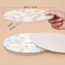 Carica l'immagine nel visualizzatore di Gallery, Set di 6 Tovagliette da Dipingere con i numeri (20cm diametro) - Geometrico Moderno