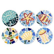 Carica l&#39;immagine nel visualizzatore di Gallery, Set di 6 Tovagliette da Dipingere con i numeri (20cm diametro) -  Stile Mediterraneo