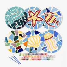 Carica l&#39;immagine nel visualizzatore di Gallery, Set di 6 Tovagliette da Dipingere con i numeri (20cm diametro) -  Stile Mediterraneo