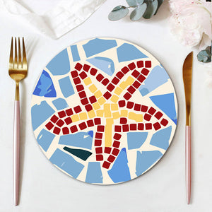 Set di 6 Tovagliette da Dipingere con i numeri (20cm diametro) -  Stile Mediterraneo