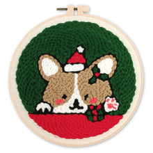 Carica l'immagine nel visualizzatore di Gallery, Punch Needle Cane di Babbo Natale