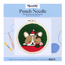 Carica l'immagine nel visualizzatore di Gallery, Punch Needle Kit Cane di Babbo Natale