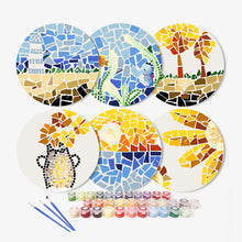 Carica l&#39;immagine nel visualizzatore di Gallery, Set di 6 Tovagliette da Dipingere con i numeri (20cm diametro) -  Vita Costiera
