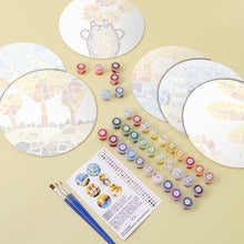 Carica l'immagine nel visualizzatore di Gallery, Set di 6 Tovagliette da Dipingere con i numeri (20cm diametro) -  Vita Costiera
